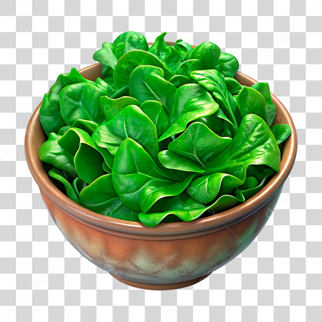 Salada de Folha Verdes PNG Transparente