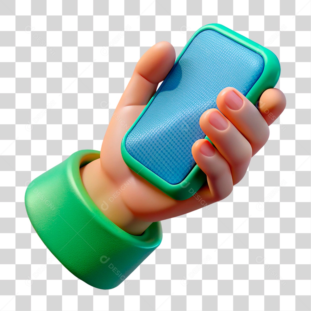 Mão Segurando Celular PNG Transparente