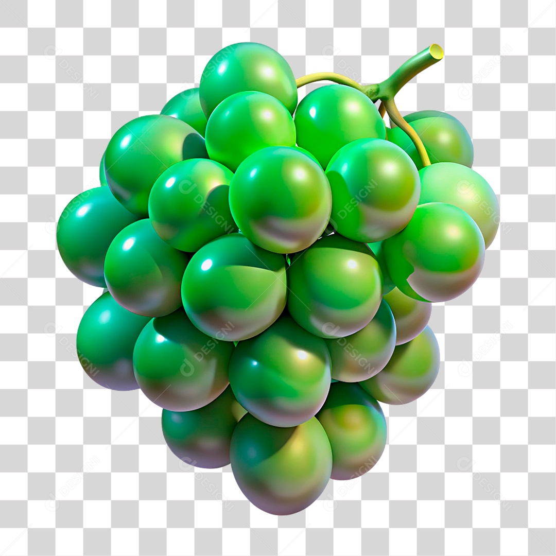Cacho de Uva Verde PNG Transparente