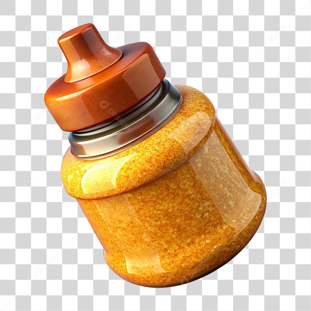 Frasco de Mel PNG Transparente