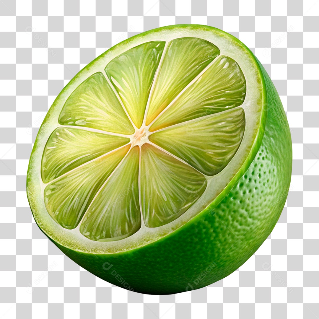 Limão Partido ao Meio PNG Transparente