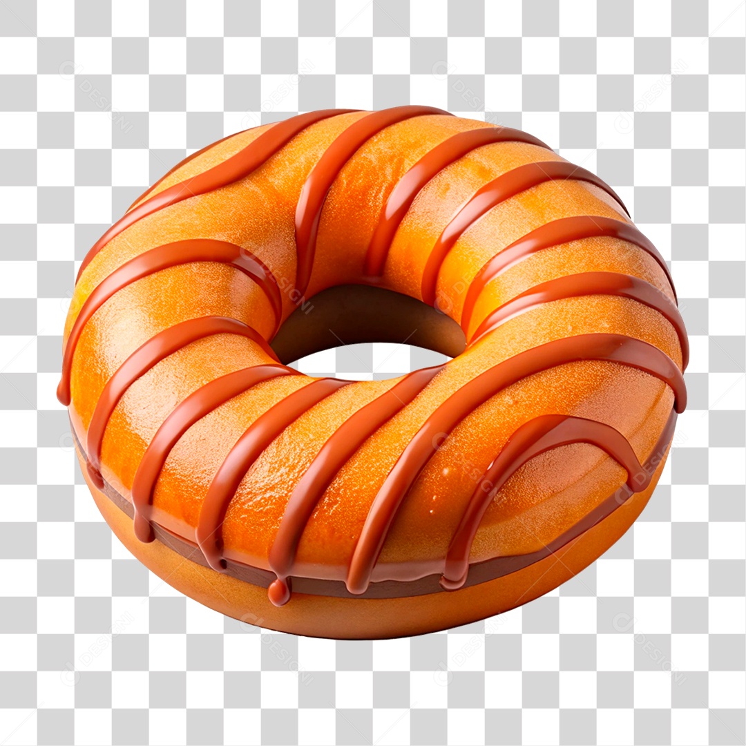 Rosca Donut com Chocolate PNG Transparente