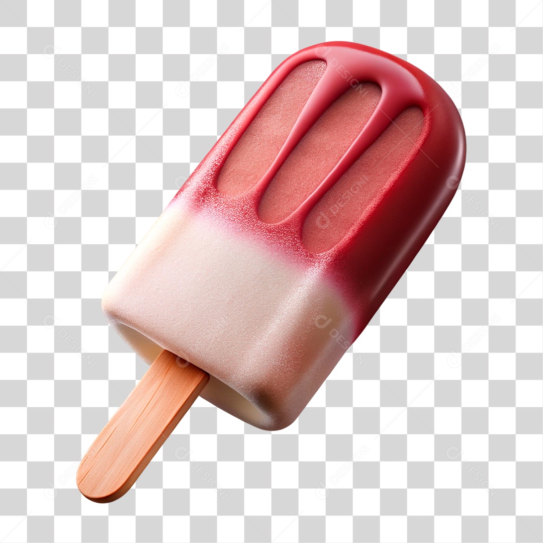 Picolé Dois Sabor PNG Transparente