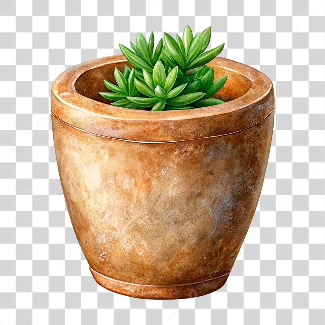 Planta no Vazo PNG Transparente