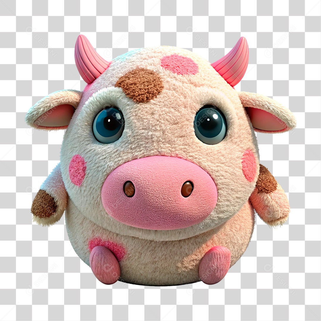 Vaca de Pelúcia PNG Transparente