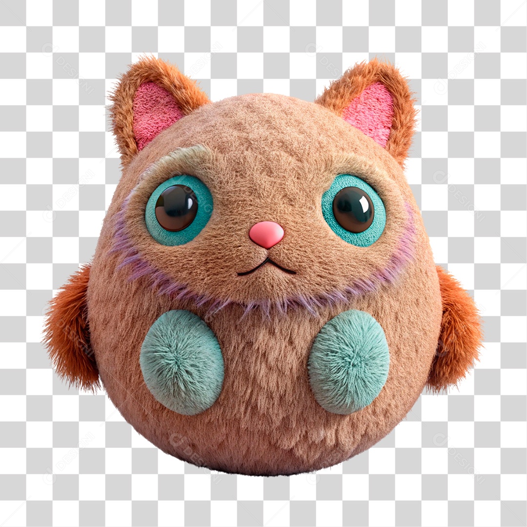 Gatinho de Pelúcia PNG Transparente