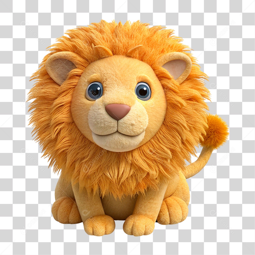 Leão de Pelúcia PNG Transparente