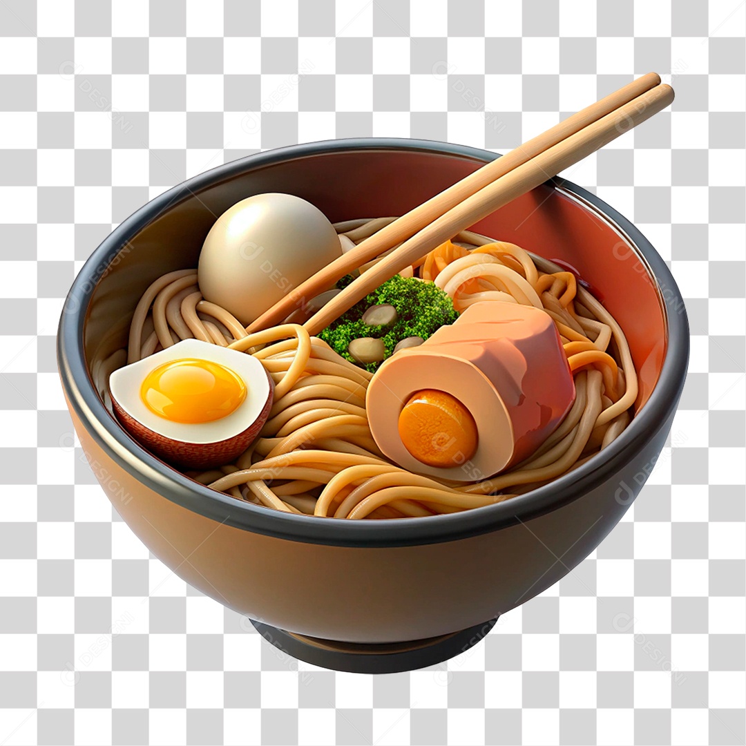 Delicioso Ramen Com Ovos Coberturas PNG Transparente