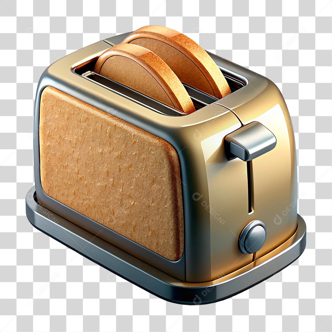 Torradeira com Pão PNG Transparente