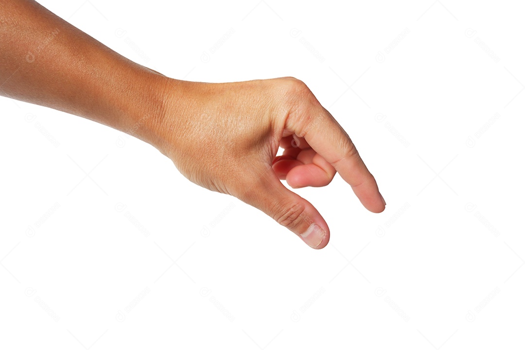 Mão de homem com gesto