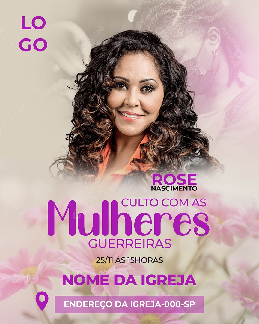 Culto Com As Mulheres Guerreiras Social Media PSD Editável