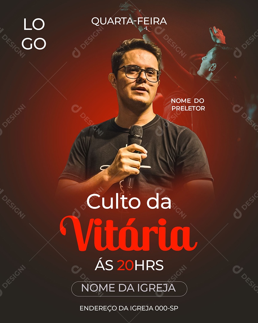Cult Vitoria Gospel Social Media PSD Editable