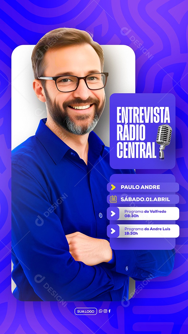 Entrevista Social Media PSD Editável