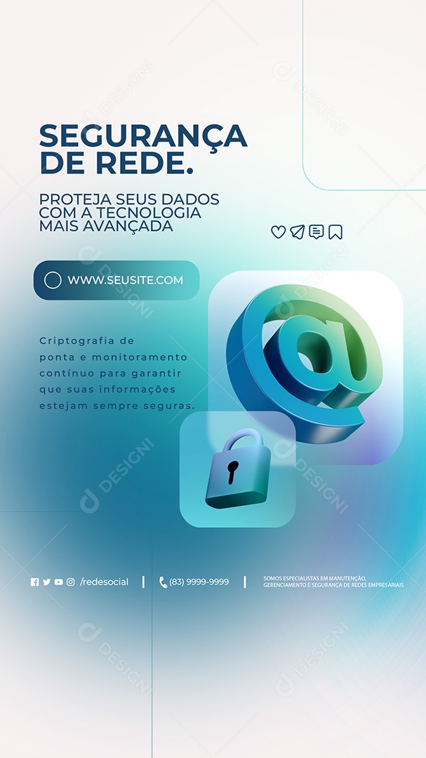 Story Segurança de Rede Social Media PSD Editável