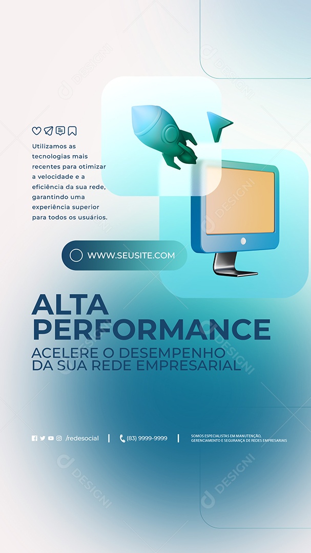 Story Allta Performace Acelere o Desempenho da sua Rede Social Media PSD Editável