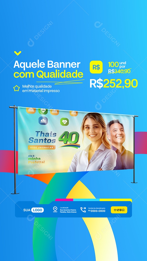 Story Gráfica Melhor Qualidade Social Media PSD Editável