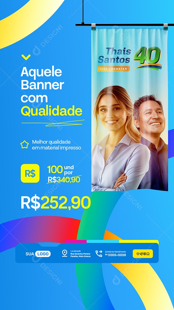 Story Gráfica Aquele Banner de Qualidade Social Media PSD Editável