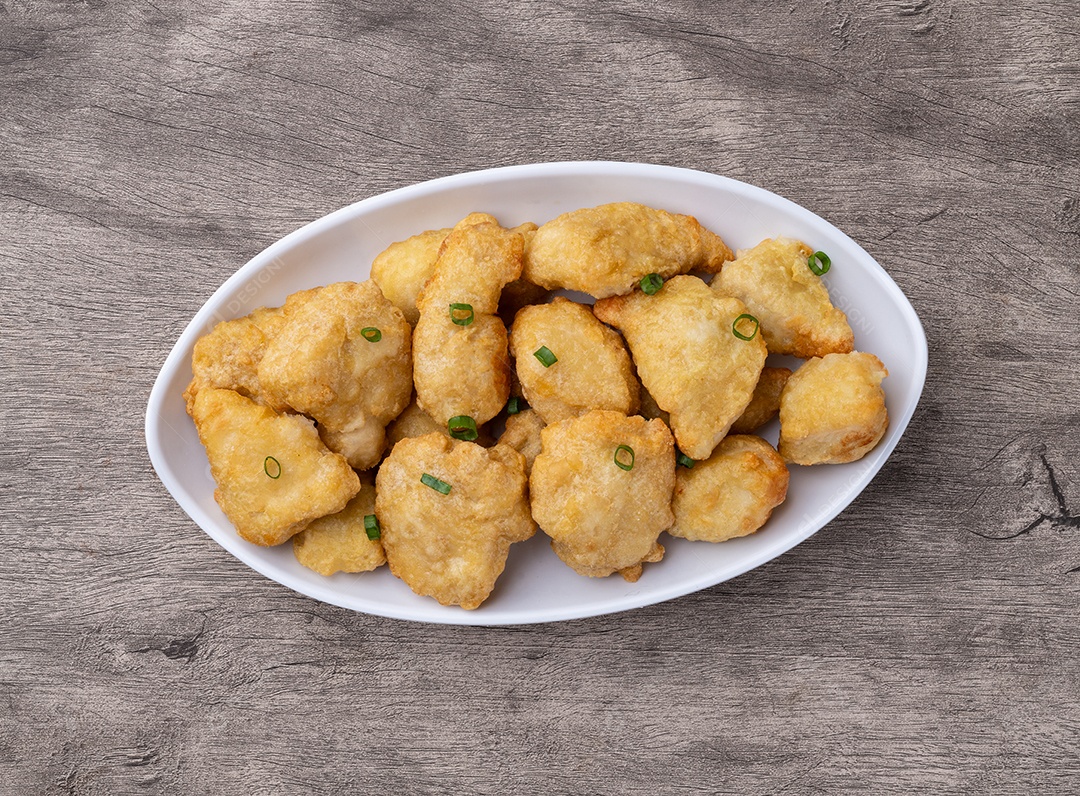 Frango empanado delicioso frito