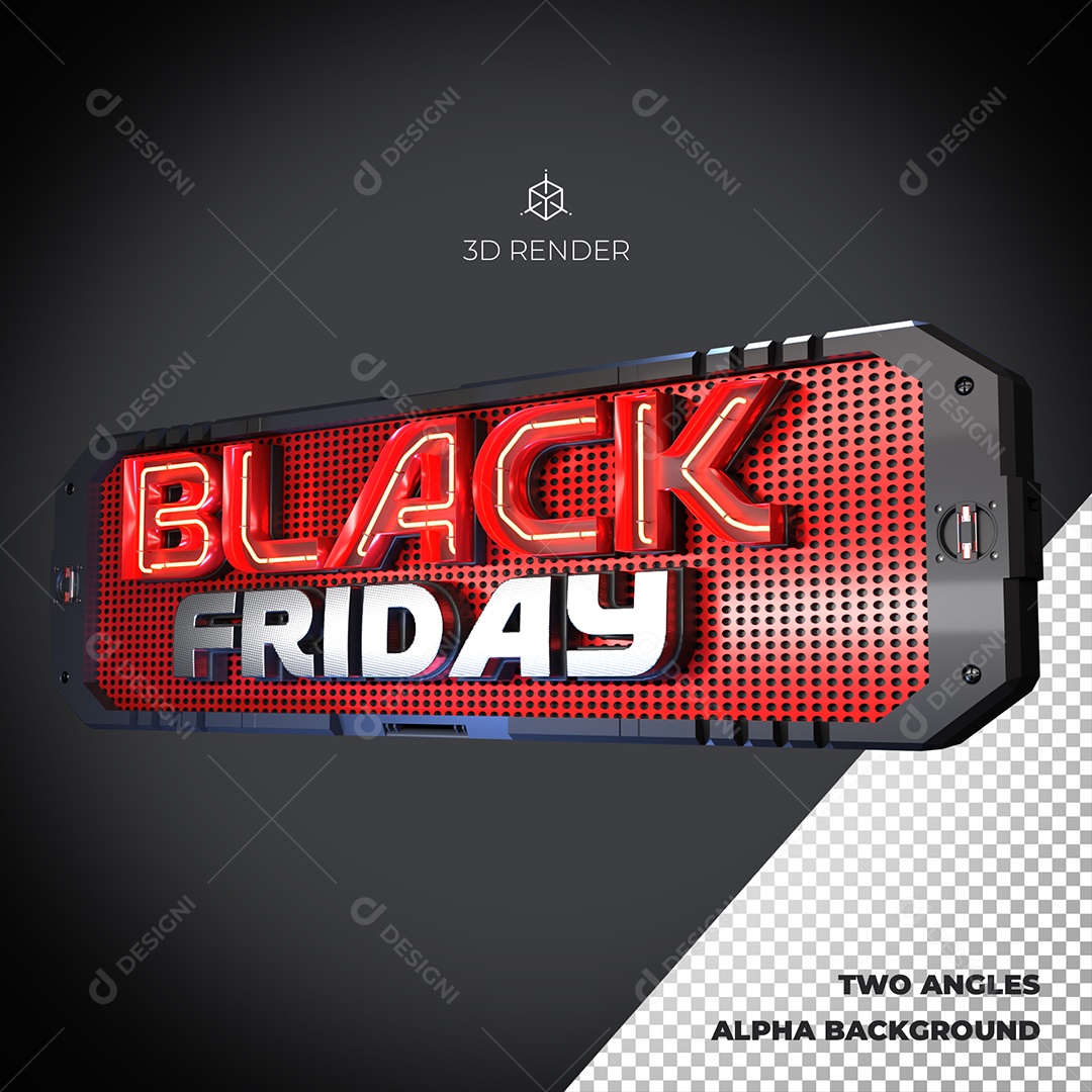 Black Friday Selo 3D Para Composição PSD