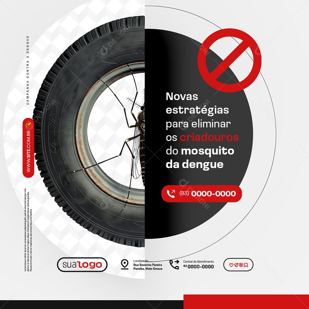 Dengue Novas Estratégias Social Media PSD Editável