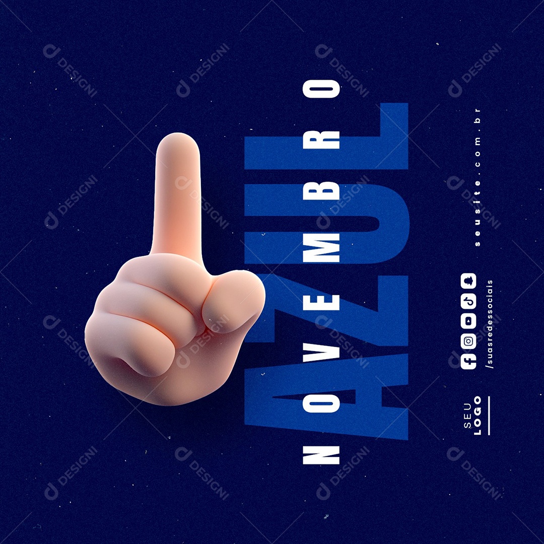 Novembro Azul Social Media PSD Editável