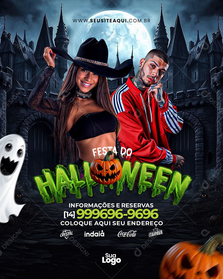 Story Flyer Halloween Shows Social Media PSD Editável