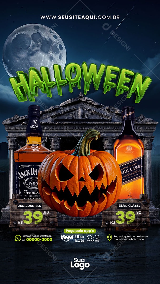 Story Halloween Cervejaria Social Media PSD Editável