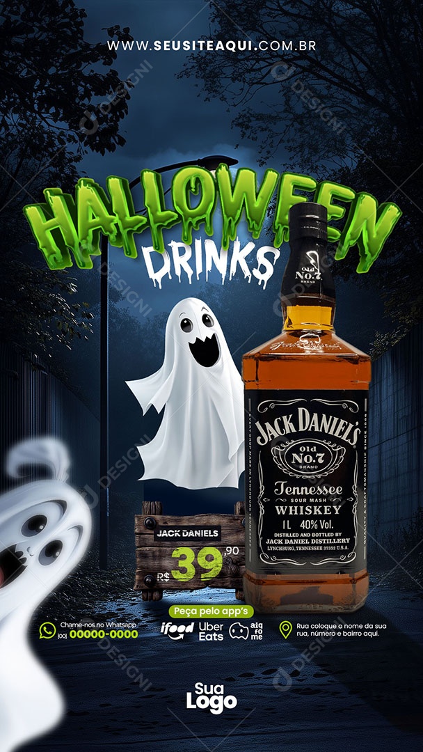 Story Halloween Cervejaria Social Media PSD Editável