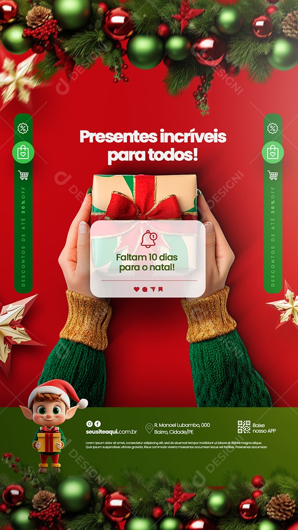 Story Natal de Ofertas Loja Social Media PSD Editável