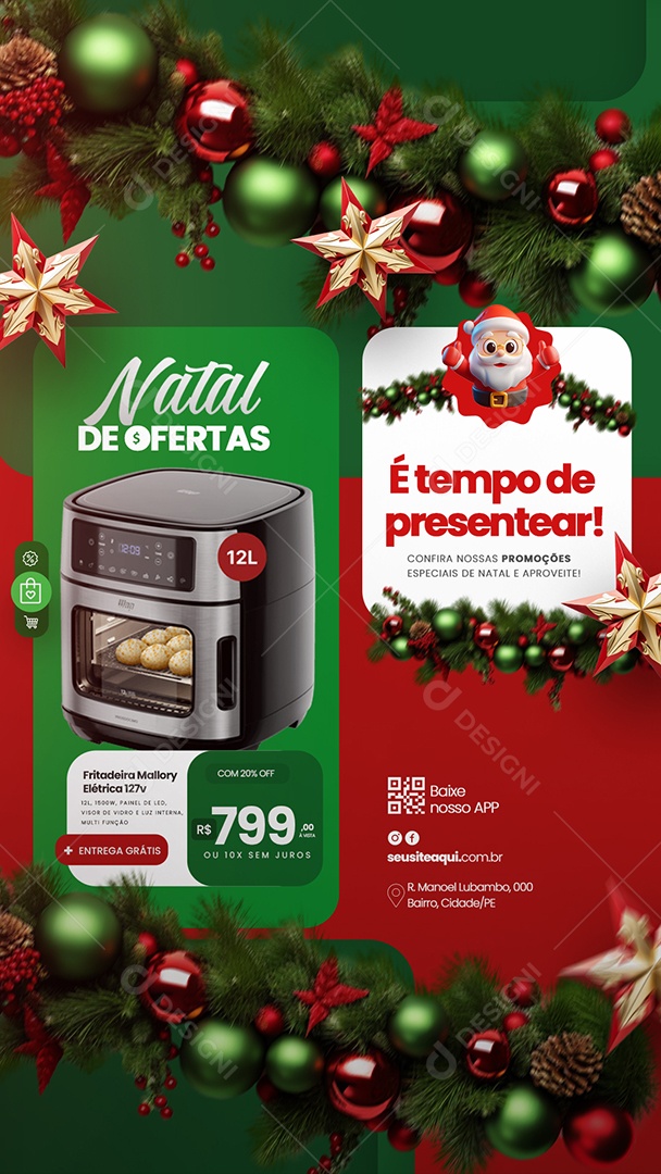 Story Natal de Ofertas Loja Social Media PSD Editável