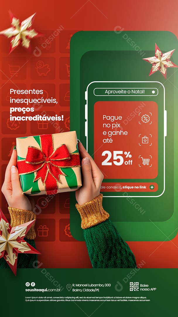 Story Natal de Ofertas Loja Social Media PSD Editável