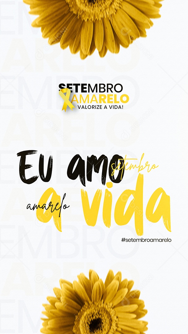 Story Setembro Amarelo Eu Amo A Vida Social Media PSD Editável