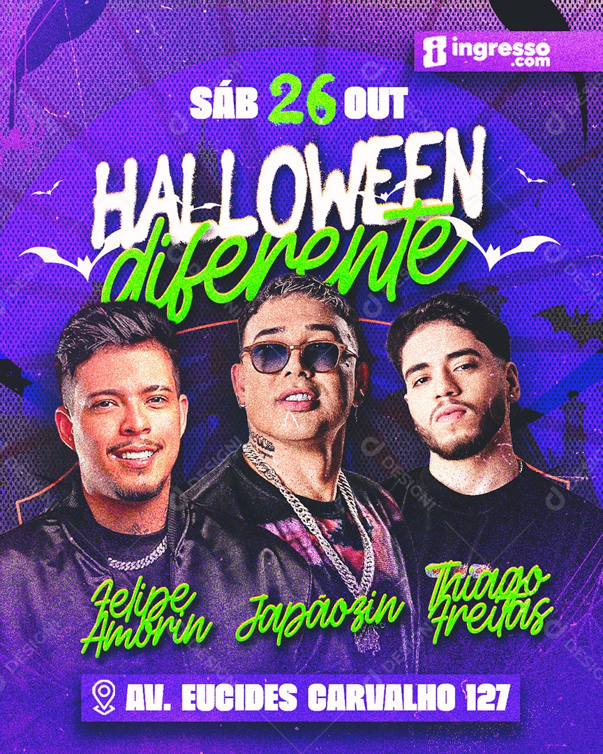 Feed Flyer Halloween Diferente Social Media PSD Editável