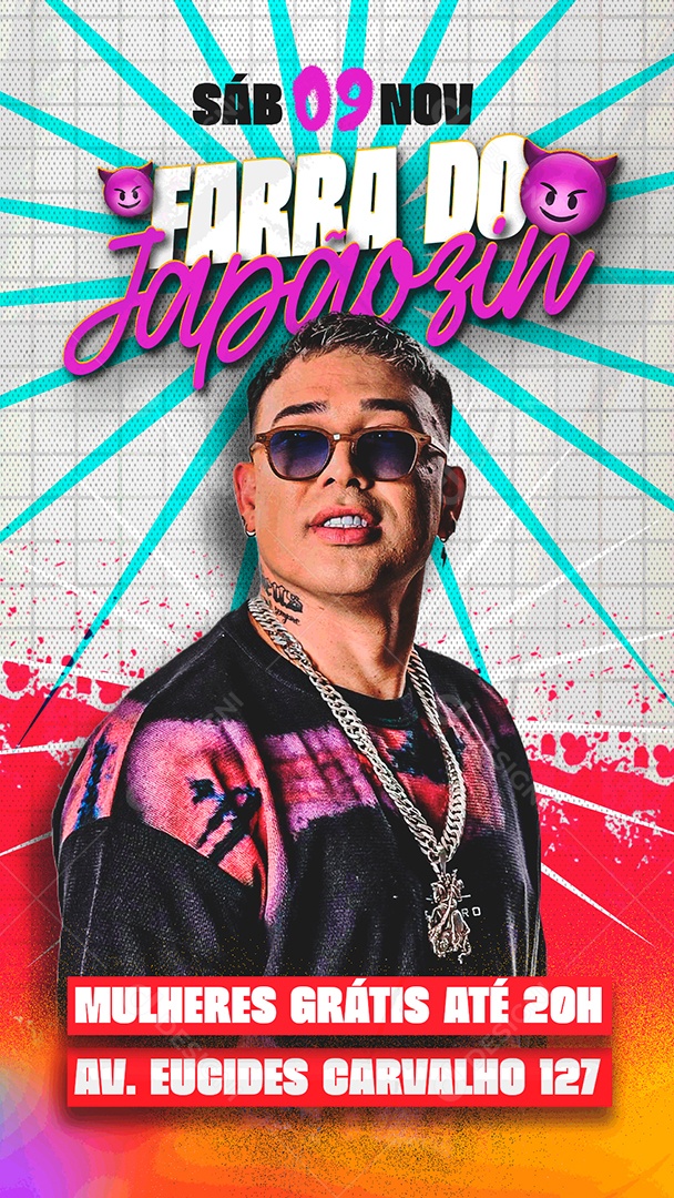 Story Flyer Farra do Japãozin Social Media PSD Editável