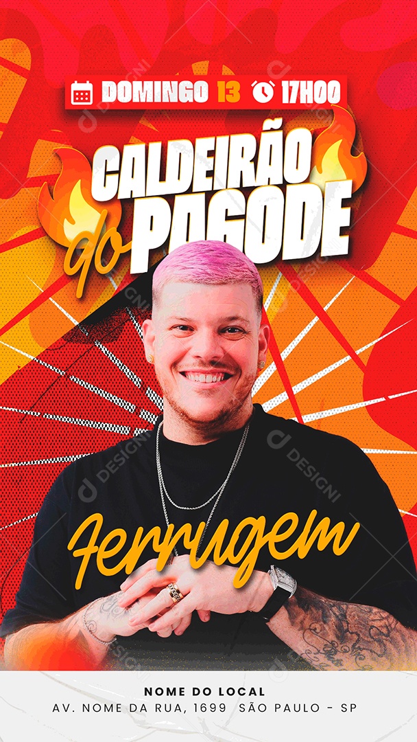 Story Flyer Caldeirão do Pagode Social Media PSD Editável