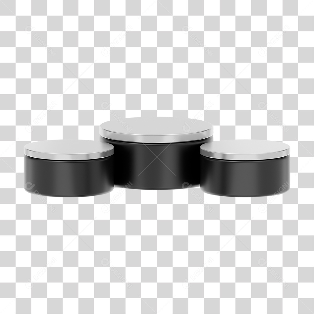 Pódio Metálico PNG Transparente