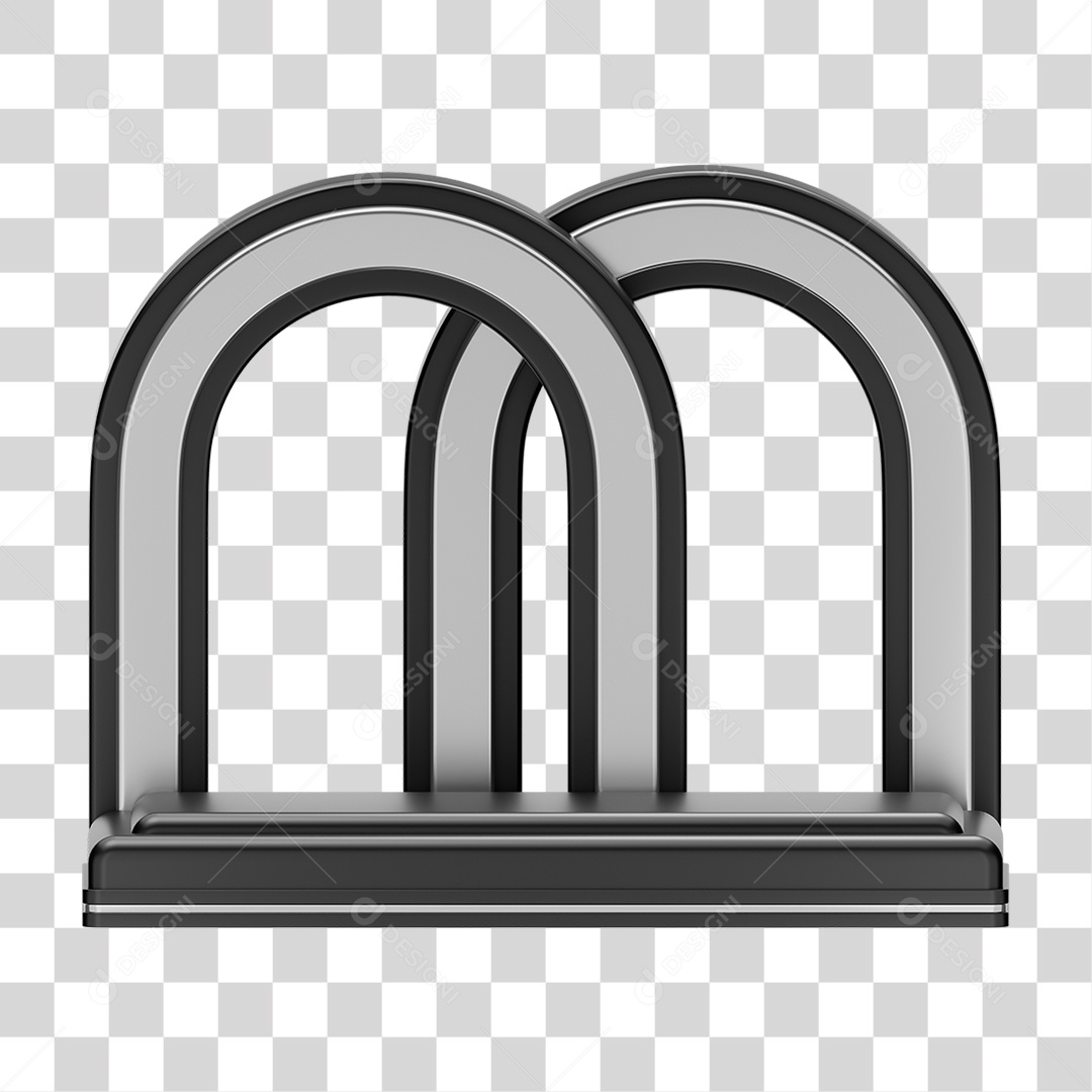 Pódio Metálico PNG Transparente