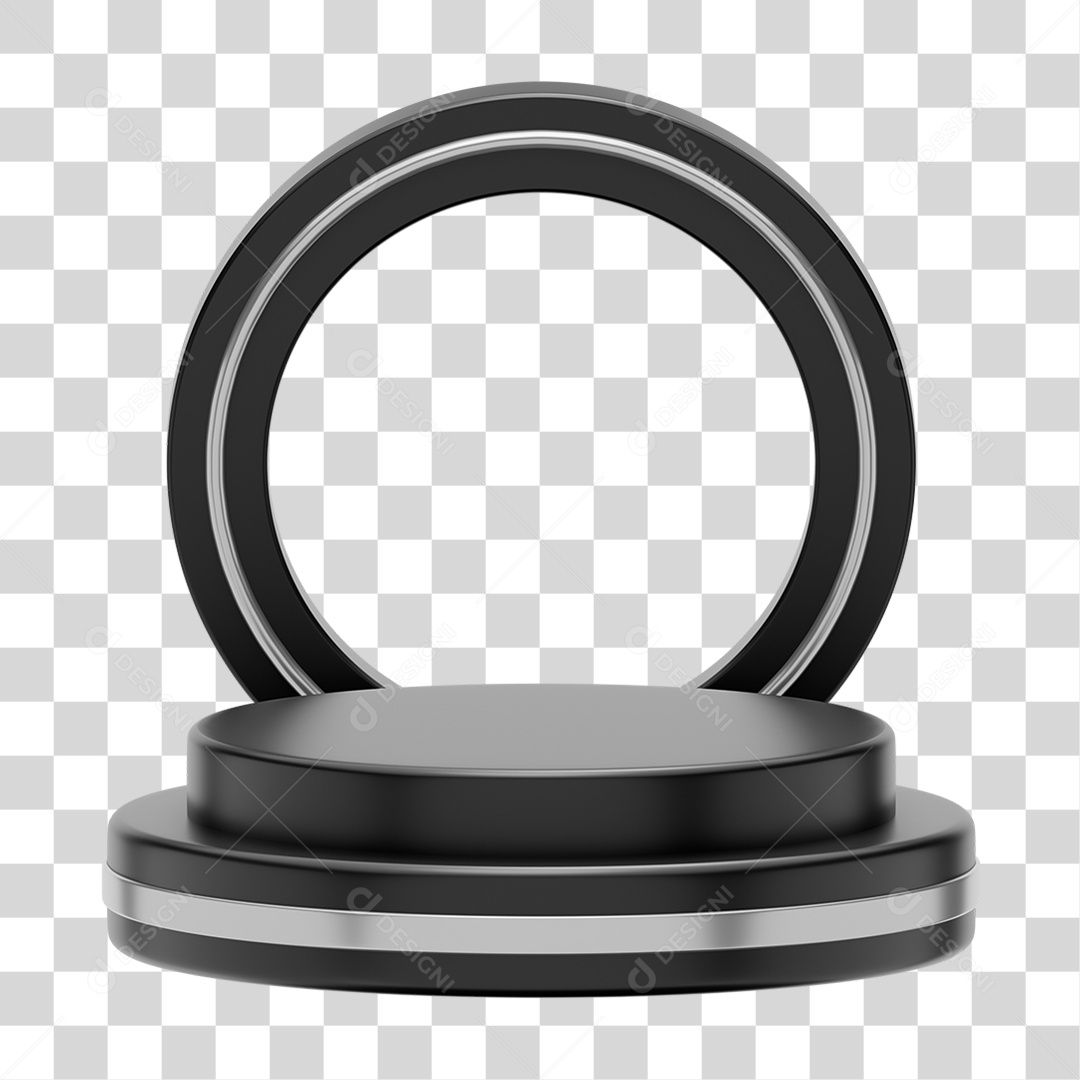 Pódio Metálico PNG Transparente