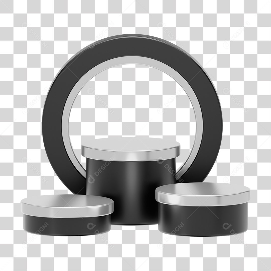 Pódio Metálico PNG Transparente