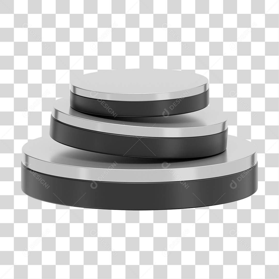 Pódio Metálico PNG Transparente