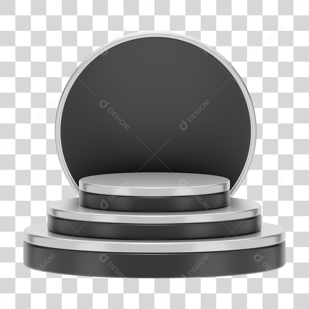 Pódio Metálico PNG Transparente