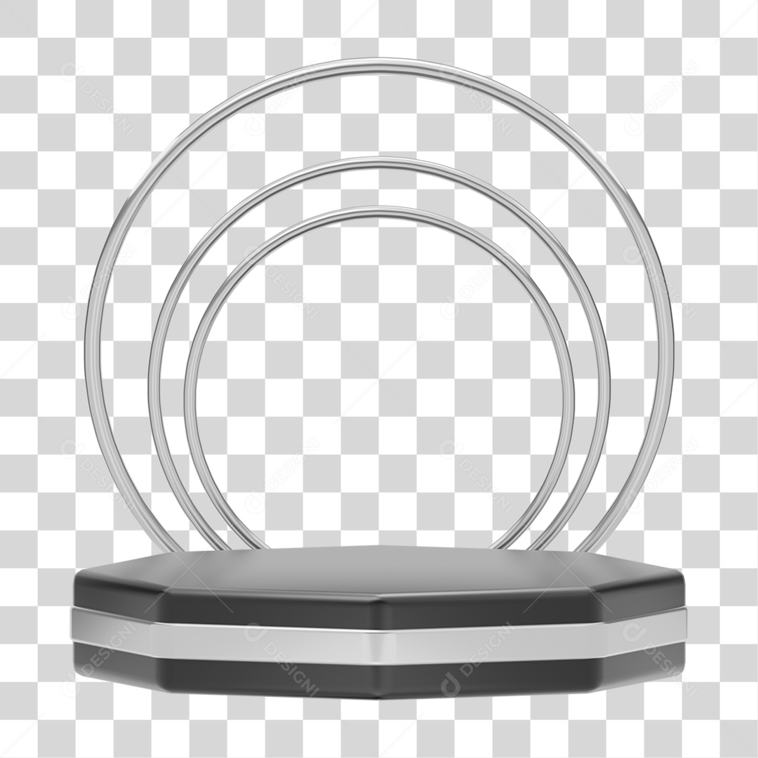Pódio Metálico PNG Transparente