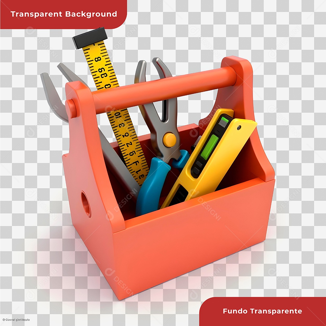 3D Element PNG Toolbox Transparent
