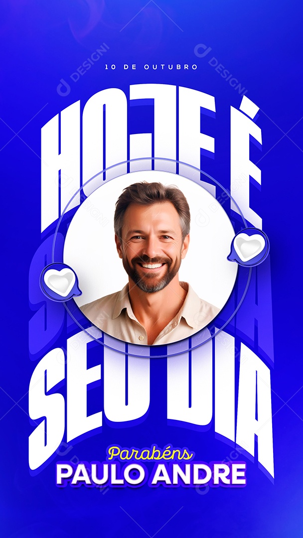Story Parabéns Paulo Andre Social Media PSD Editável