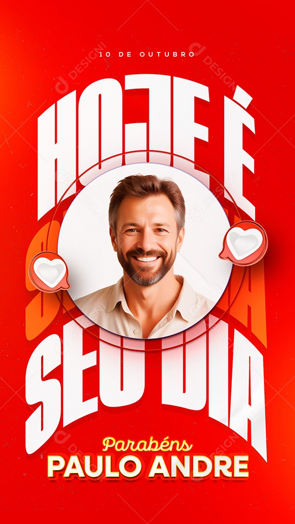 Story Parabéns Paulo Andre Social Media PSD Editável