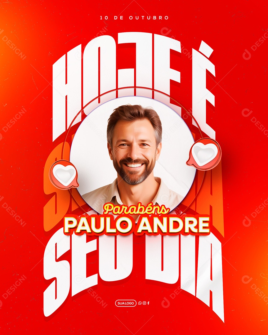 Feliz Aniversário Social Media PSD Editável