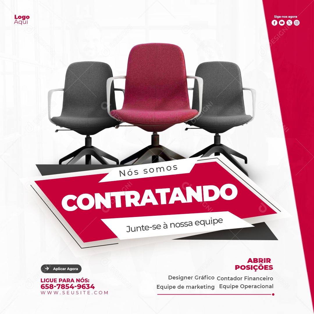 Story Nós Estamos Contratando Social Media PSD Editável