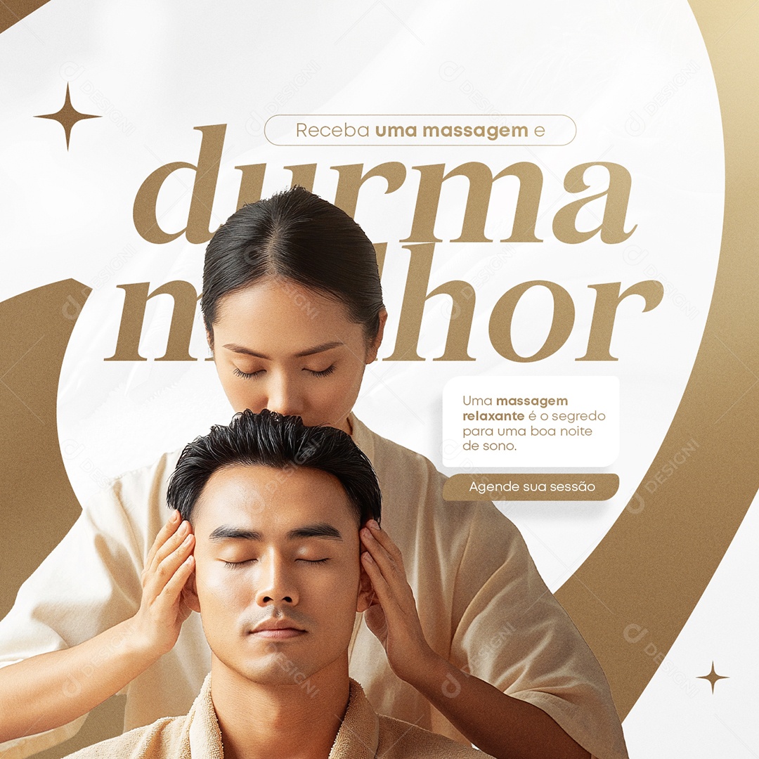 Massoterapia Durma Melhor Social Media PSD Editável