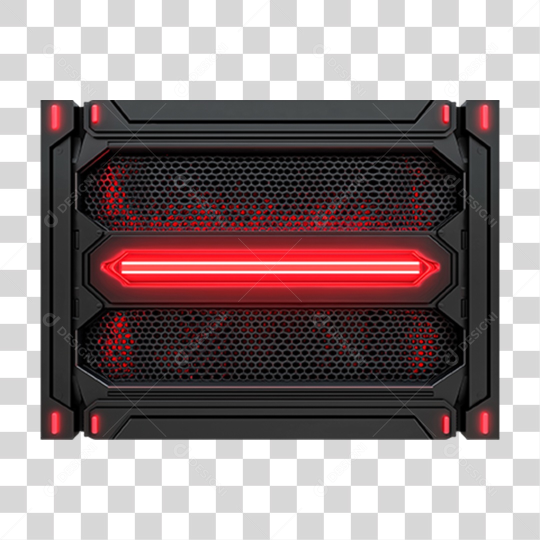 Elemento 3D Placa de Metal PNG Transparente