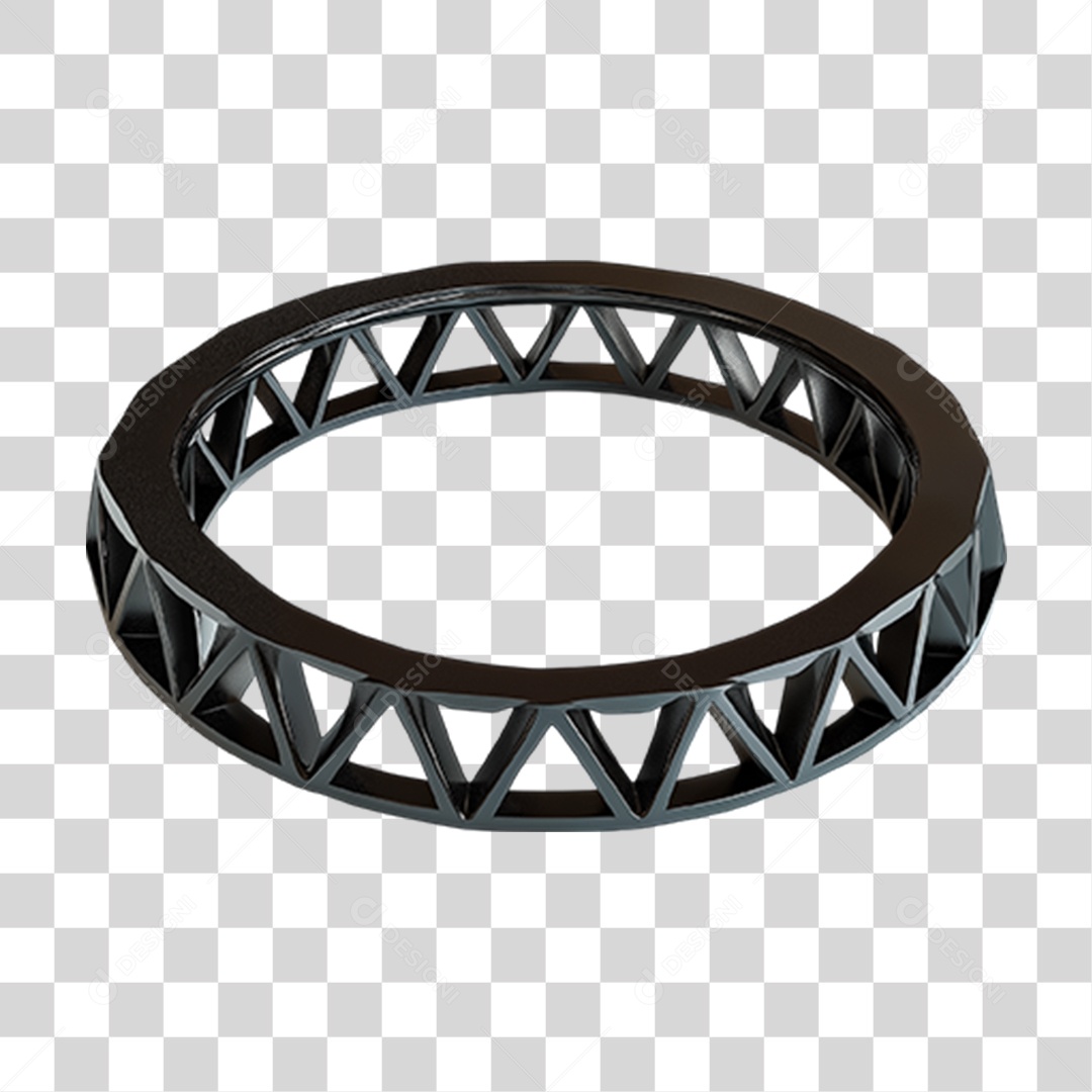 Elemento 3D Estrutura de Metal PNG Transparente
